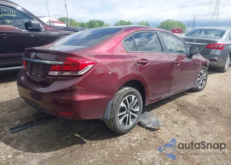 2013 Honda Civic Ex из США, поврежденный, VIN 19XFB2F82DE012029